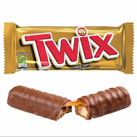 Новогодний подарок Шоколадный батончик Twix 55гр